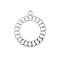 John Bead 32mm Silver Chain Circle Beadwork Pendants, 5ct.